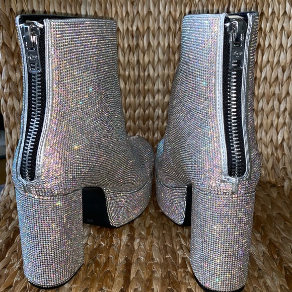 NIB Crystal Encrusted Platform Boots - Picture 6 of 8